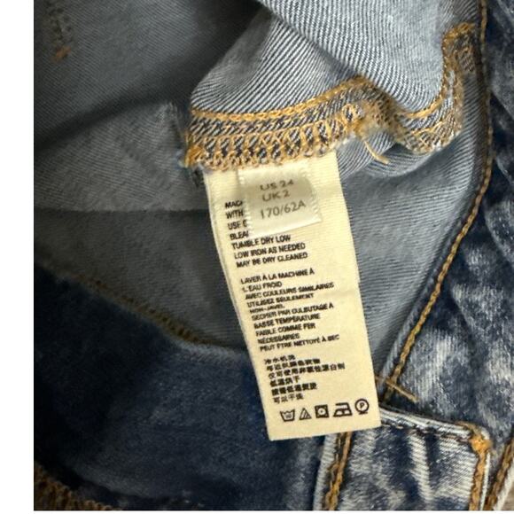 Free People We the Free Float on Flare Hippie 70s Bell Bottom Blue Jeans Size 24 - Picture 6 of 6